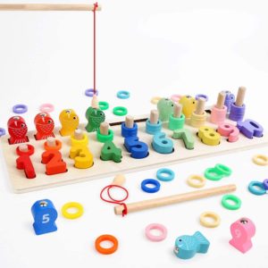 gioco da comprare numeri in legno colorati